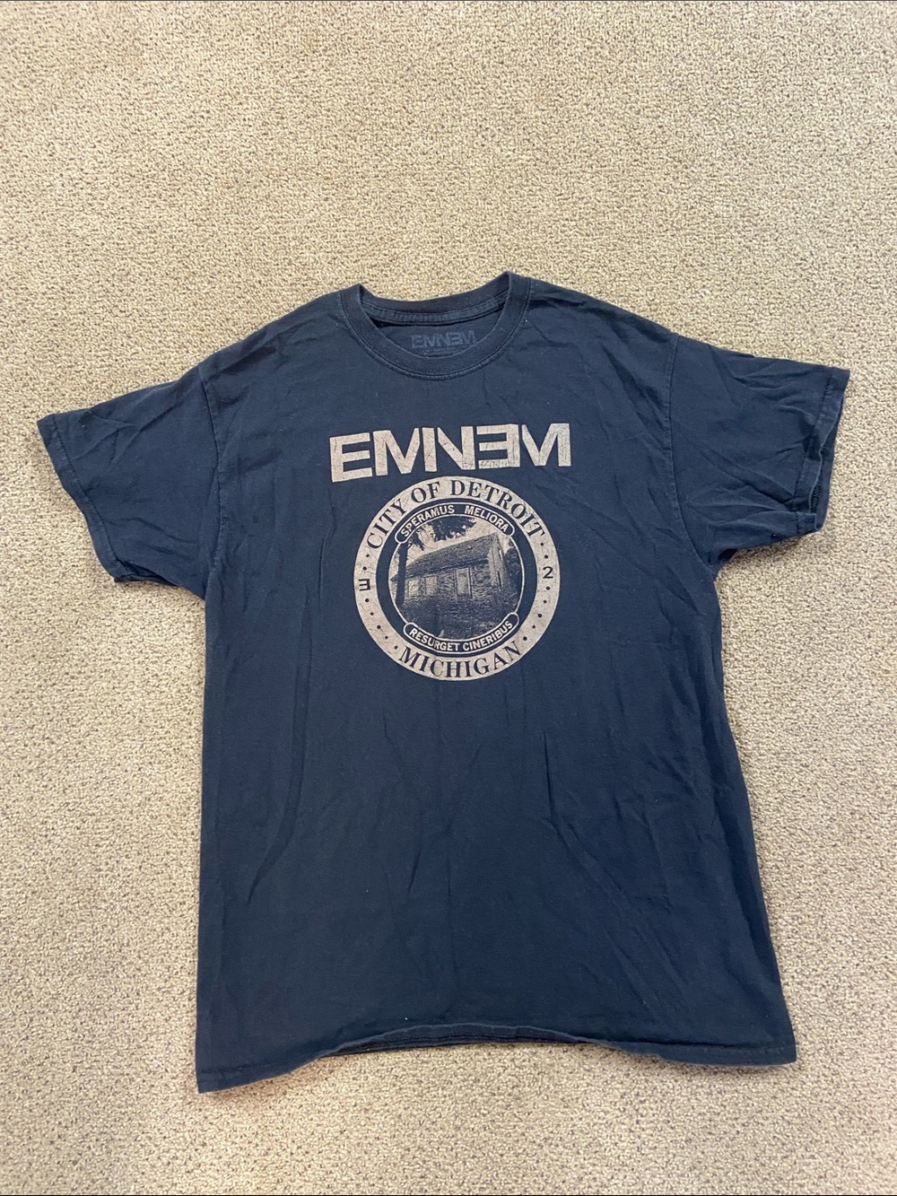 Eminem City of Detroit Black Graphic Tee